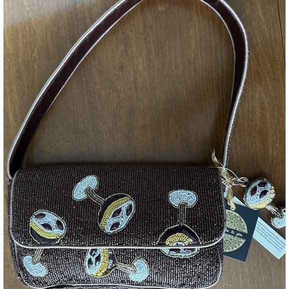 NWT New Release  From India to You Espresso Martini Beaded Bag TikTok Viral - Picture 9 of 16